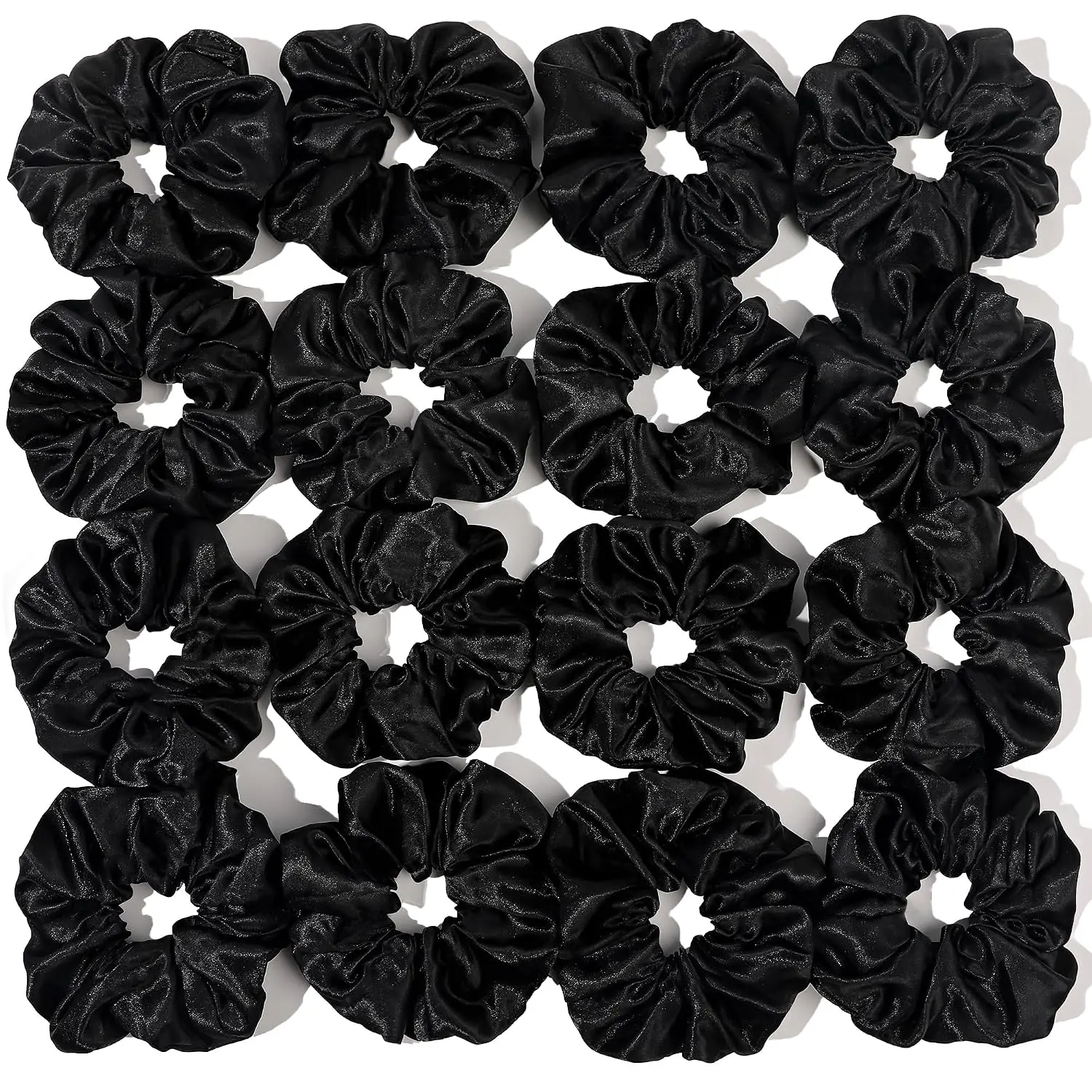 Halloween Fall Gift Satin Hair Ties and Ponytail Holders - Big Scrunchies for Women's Thick Curly Hair, No Crease or Damage, Cute Pony Tails for Girls