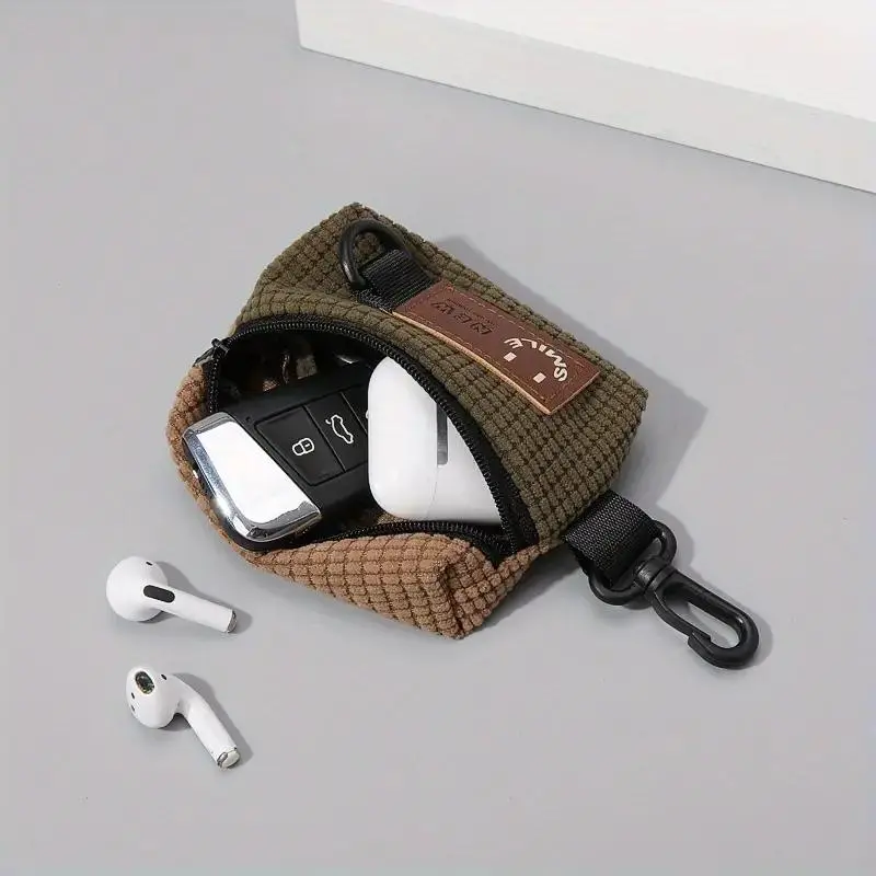 Portable Small Bag with Zipper, 1 Count Lightweight Coin Purse, Multipurpose Earphone Bag, Storage Bag for Home & Travel, Durable Fashion Wallet, Pouch, Zipper Pouches, Multifunctional Storage Bag, Travel Organization Pouch, Portable Storage Bags