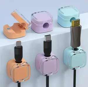 Magnetic Cable Organizer Clips 6 Pack | Cord Holder for Desk, Wall Mounted Wire Management, Non-Slip Cable Organizer for Office, Home, Charging Cables