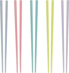Chopsticks, 5 Pairs  Fiberglass Chopsticks, Colorful, Dishwasher Safe, Non-Slip, 9.2 Inches
