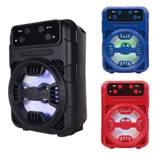 Portable Bluetooth Speaker 3inch Woofer Mini Rechargeable Speaker With LED Party Light USB/TF Card FM TWS Mp3 Player