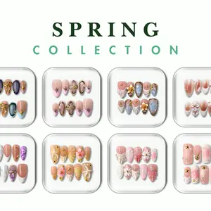 NailPhoria SPRING Collection - Handmade Press-On Nails | Reusable, Salon-Quality, Long-Lasting, Glossy Design