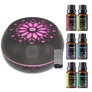 550ml Essential Oil Diffuser with Remote Control 6 Oil Blends 7 Color LED Lights Auto-Off Timer for Large Room Home Office Aromatherapy Machine Bluetooth Humidifier Ultra Quiet Salt Lamp Fragrance Operation 50  Silent Waterless