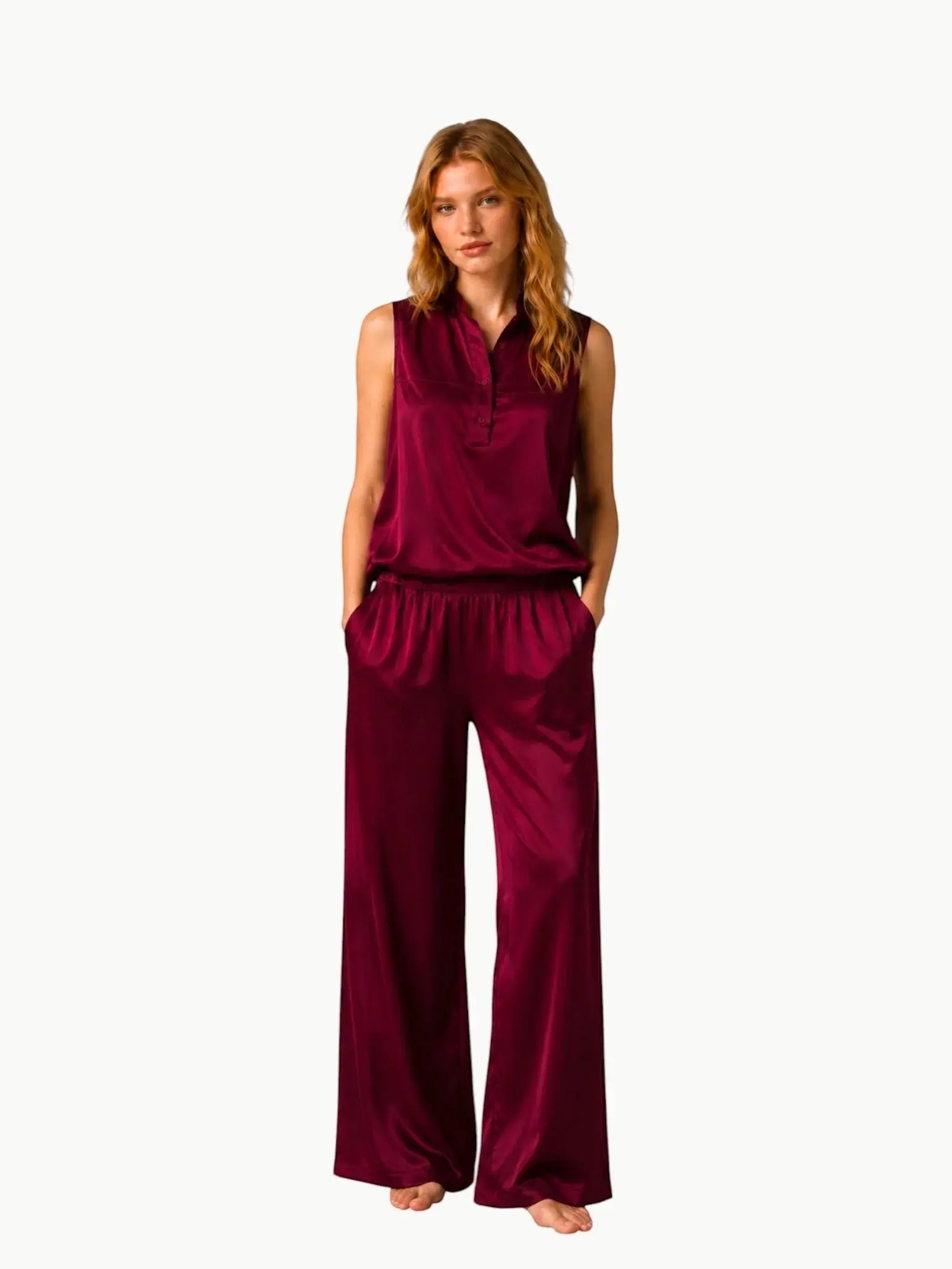 Lunya Washable Silk Tank & Pant Set