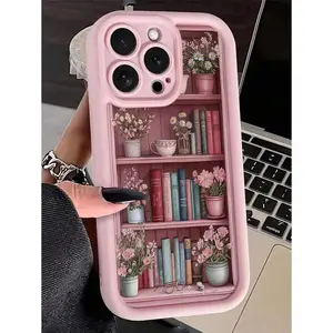 Book Painted Slot Fashion Soft Shockproof Phone Case Suitable For IPhone 16/ 15/XR/7P8P/P12 Pro Max/P13 Pro Max/P14 PROMAX/P13/P14/P11/P12/P14, XS/S/XS Max/7 8GES2, Cute And Fashionable Thick Protective Case