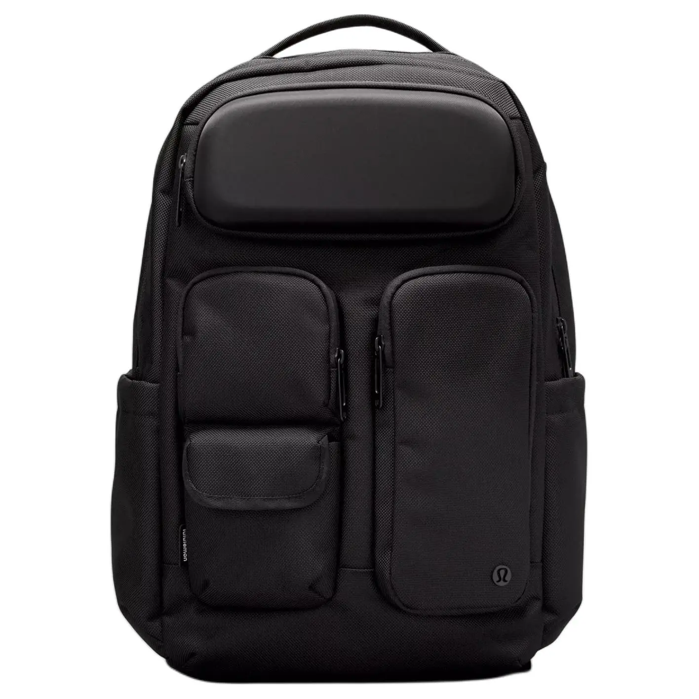 Lululemon Cruiser 23L Men's Black Nylon Backpack, Water Resistant Bookbag with Multiple Pockets and Zipper Closure