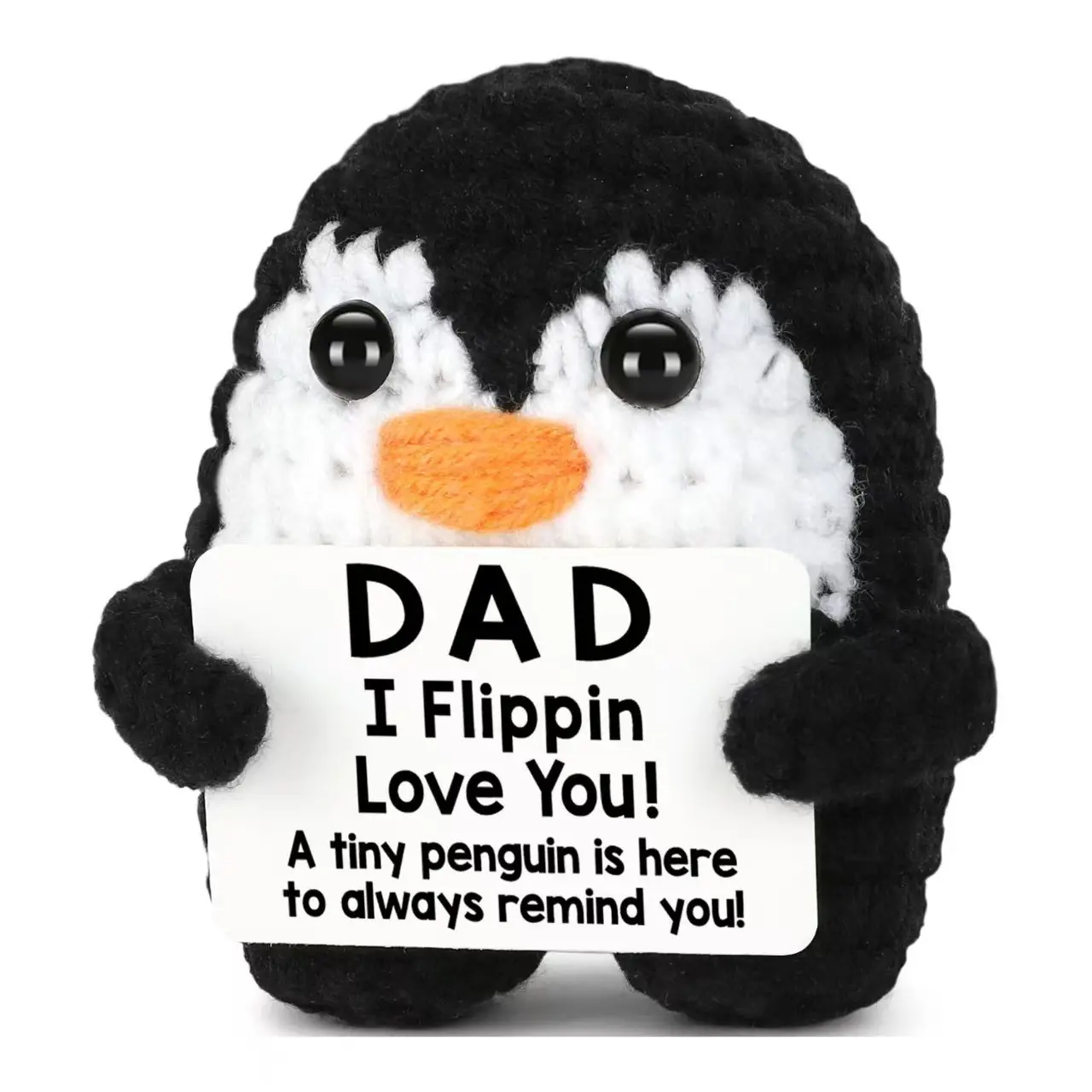 Handmade Mini Crochet Penguin Stuffed Animal Gift for Mother's Day Father's Day and Birthdays, Cute Decoration with Fun Tips, Perfect for Mom, Dad, or Wife, Cute Stuffed Animals