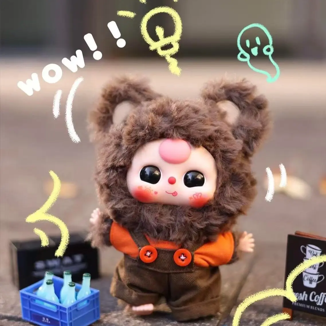 BABY 3 V3 De-Lovely Elf Series Mini Cute Plush Blind Box - Collectible Soft Animal Polyester/ABS Figure, Stuffed Animals for Ages 12+, Kawaii Bunny Desktop Decor, Mystery Surprise Gift for Girls, Soft Stuffed Figure