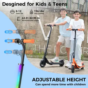 【Top Kids' Wishes】 K2PRO Kids Electric Scooter 150W Motor 3 Speed Modes LED Display Adjustable Handlebar Magnetic Charging Dual Brakes Ideal for Boys Girls Outdoor Playtime