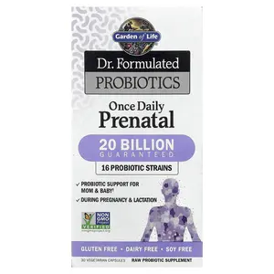 Garden of Life Dr. Formulated Probiotics, Once Daily Prenatal, 30 Vegetarian Capsules | HSA/FSA Eligible