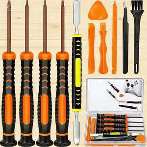 Professional Repair Kit with Torx Security Screwdrivers, Crowbars, and Tweezers for Gaming Console and Controller Maintenance, Comprehensive Cleaning Tools, Reusable and Versatile for Multiple Device Models