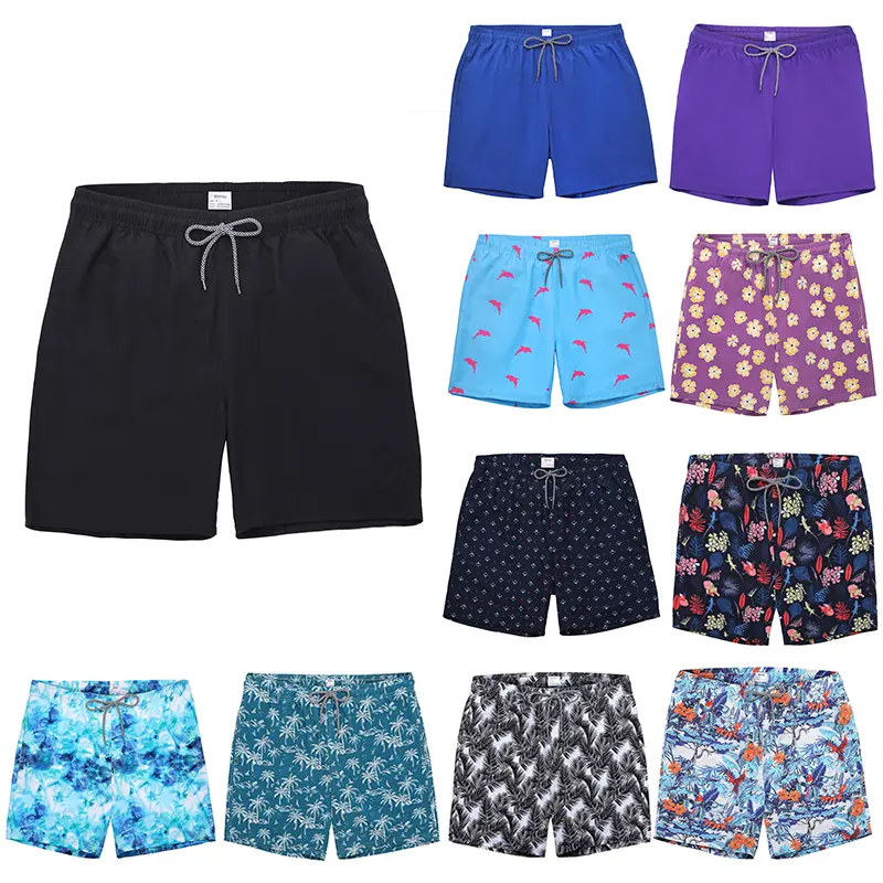 Men's Hawaiian Swimming Trunks - Swimwear Shorts with Mesh Lining, Pockets, XL Size, Surf-Run Ready Beach Outfits