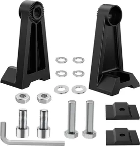 Nilight 2PCS Side-Mounted Brackets Universal Adjustable Mounting Brackets for LED Light Bar, 2 Years Warranty,Black