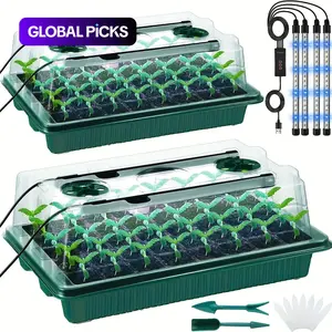Seedling Starter Kit Set, High Dome Seed Starting Tray with 80 Cells, LED Grow Lights, Smart Timer, 3 Modes for Home Gardening & Indoor Greenhouses #TOP PICKS