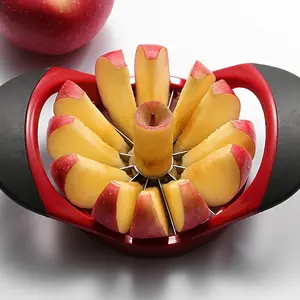 Apple Slicer Corer Upgraded Stainless Steel Material, Comfortable Plastic Handle, Non-Slip Easy Grip, Easter Mother's Day Father's Day Gift, Fruit Vegetable Slicer, Kitchen Fruit Utensil, Durable Vegetable Slicer