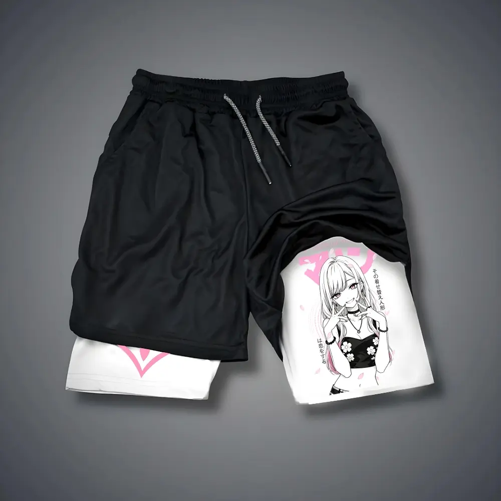 [Vtg90s] Double-Layer Sports Shorts Graphic Shorts Black Shorts Camo Shorts Streetwear Shorts Men Outfits Men Short Shorts Vacation Outfits Shorts