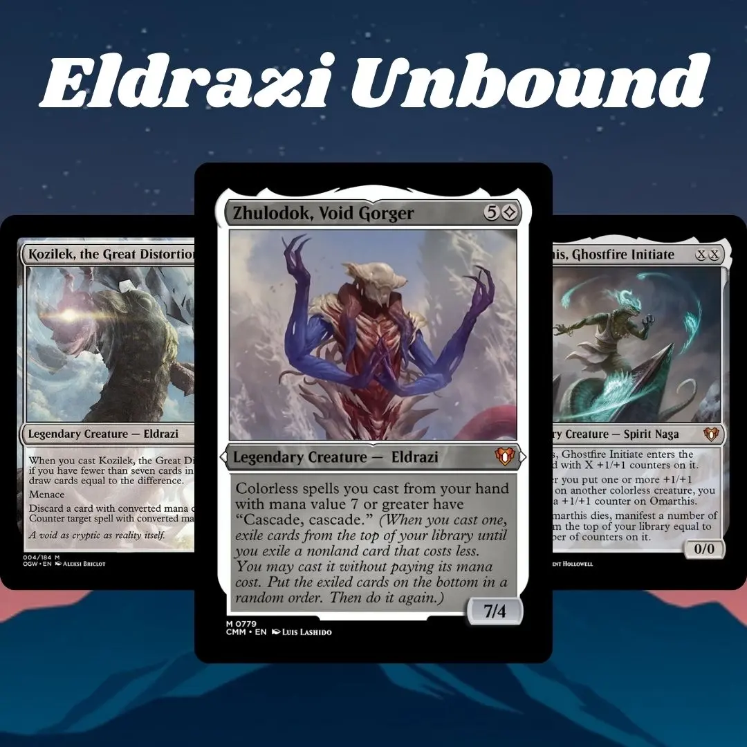 Proxy 100+ Cards Commander Deck Eldrazi Unbound Zhulodok Void Gorger Colorless EDH Theme Ready to Play Magic Style Strategy Deck Perfect Gift for Collectors and Card Players