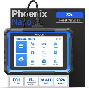 TOPDON Phoenix Nano, Bidirectional Scan Tool, ECU Coding Tool, FCA AutoAuth, CAN FD/DoIP Protocols, 32+ Special Functions, Full System Diagnostic, Free Updates for 2 Years