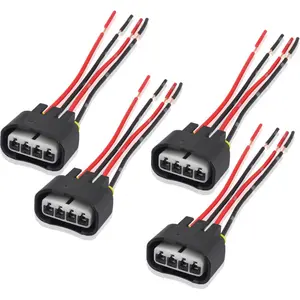 4PCS Ignition Coil Connector - Standard 4 Ports Ignition Coil Wire - Compatible with L4 2.4L Toyota Camry Lexus Scion Pontiac Ignition Coil Pack Connector Harness