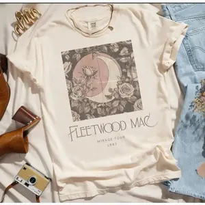 Vintage Fleetwo.od M.ac Band Shirt, Retro Music Rock Band Shirt, Retro Fleetwood Mac Mirage T-shirt, Rock Band Music Gift for Men & Women QXR