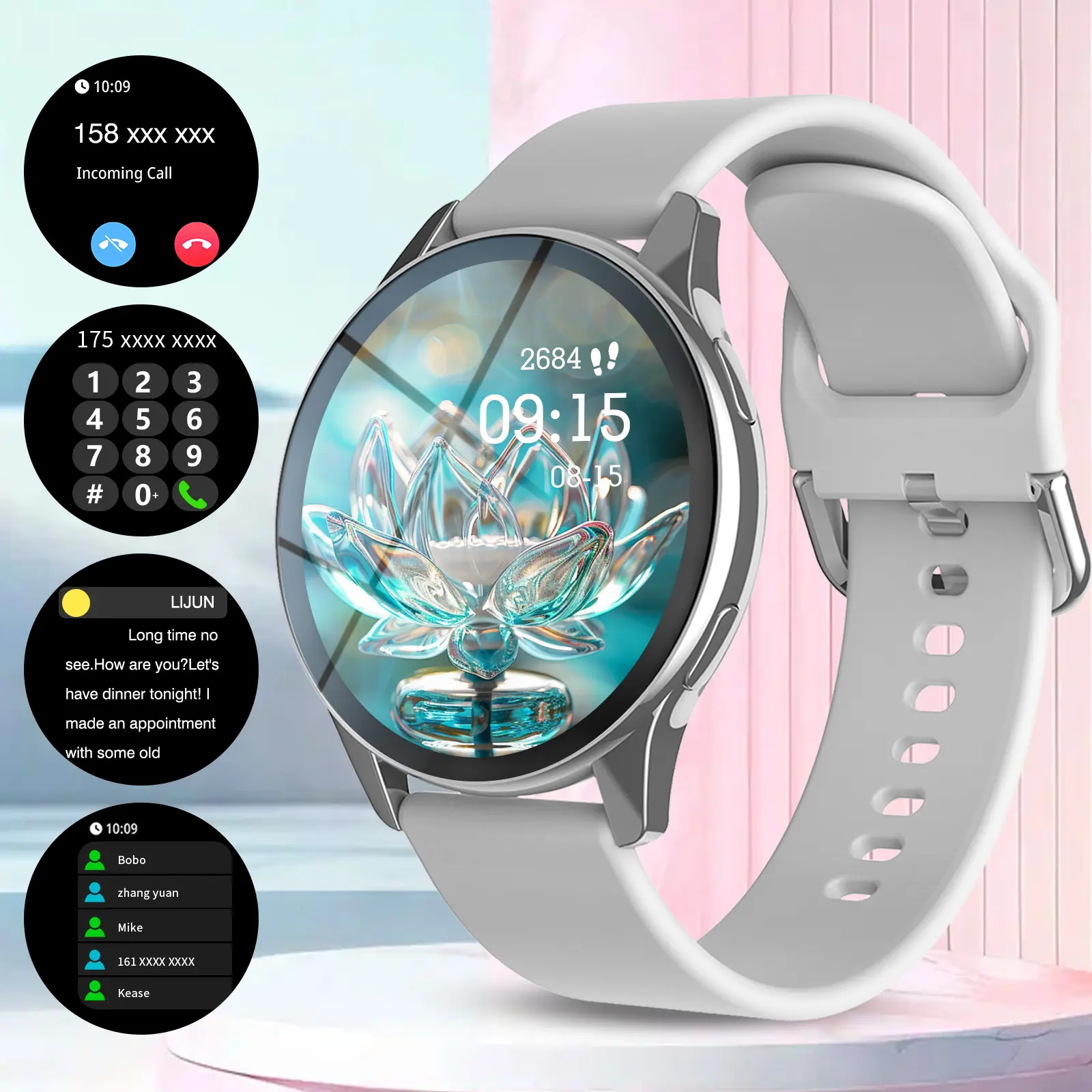 Multifunctional Smart Watch, Fashion Digital Watch with Heart Rate Monitoring and Sleep Tracking, Sports Watch for Women & Men, Wearable, Smartwatch for Fitness