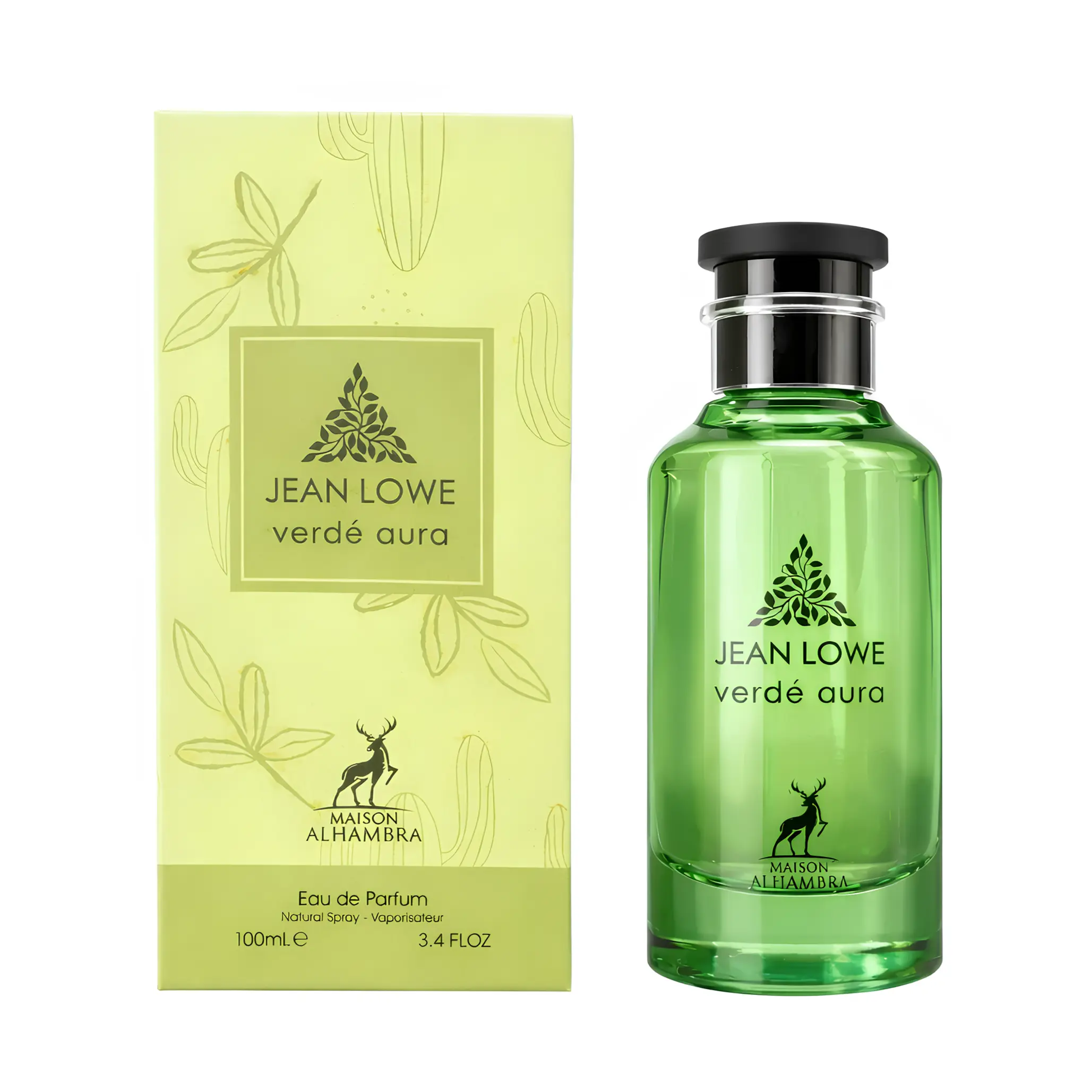 Maison Alhambra Jean Lowe Verde Aura for Unisex Eau de Parfum Spray, 3.4 Ounce