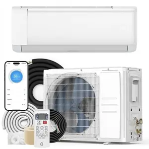 12,000 BTU, High-Efficiency Mini Split Central Air Conditioner & Heat Pump – 12,000 BTU, 22 SEER, Certified Energy Efficient Certified, 115V Ductless Inverter  Complete Installation Kit, Remote Control – Cools & Heats Rooms up to 750Sq.Ft