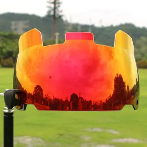 Football Visor, visor for helmet football，football accessories，football gear，REVO chrome color process,Flat Lens Technology,Anti-glare and UV protection,Fits Youth and Adult Football Helmets
