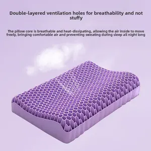 Butterfly Design TPE Pectin Cooling Pillow - Cervical Support Pressure-Relief Deep Sleep Pillow with Cool Grid for Multi-Scene Use (Home/Office/Travel)