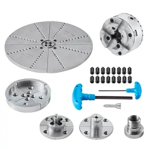 VEVOR KP965 Lathe Chuck, 4-Jaw 3.75 Diameter, Metal Lathe Chuck Turning Machine Accessories with 5 Sets of Jaws, Self-centering Tool, for Precision Machining, Grinding Machines, Milling Machines