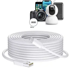 Ultra-Long USB to Micro USB Data Charging Cable, Multiple Lengths Available, Compatible with Xiaomi Cameras, Cellphone, Phones, Car Recorders, Dashcams, Projectors Accessory, Devices