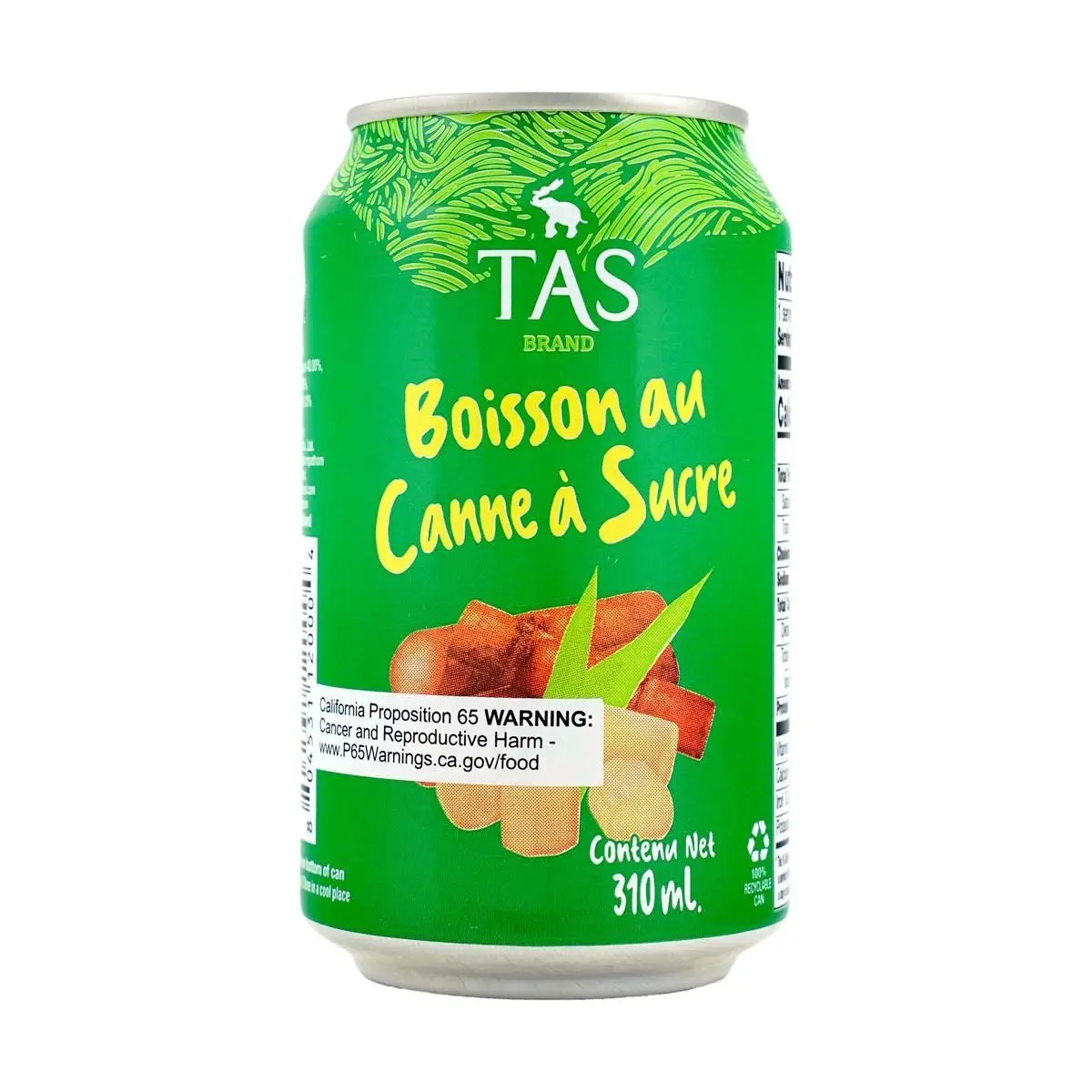 TASCO Thai Sugarcane Juice Drink, 310ml - Natural Sweetness, Refreshing Beverage
