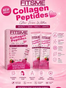 Fitsme Collagen Peptides Glow from within 14 Sachets Berry Bliss