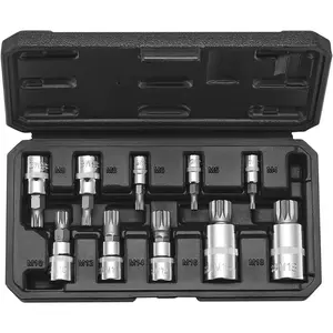 VEVOR Hex Bit Socket Set, 32 - Piece, S2 Alloy Steel and Cr - V Steel, Standard SAE and Metric, 1/4 in, 3/8 in, and 1/2 in Drives, with Enhanced Storage Case, Allen Socket Set for Mechanics, Auto RepairVEVOR Super Brand Day