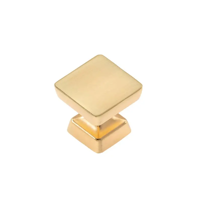 Utopia Alley HW403BB-10 Bergen Cabinet Ring Pull Knob - Decorative Cabinet Drop Pull Knobs for Cabinets and Drawers - Vintage Cabinet Hardware with Hand Finished Brushed Brass - Metal Drawer Pull Knobs 1.16", 10 pack
