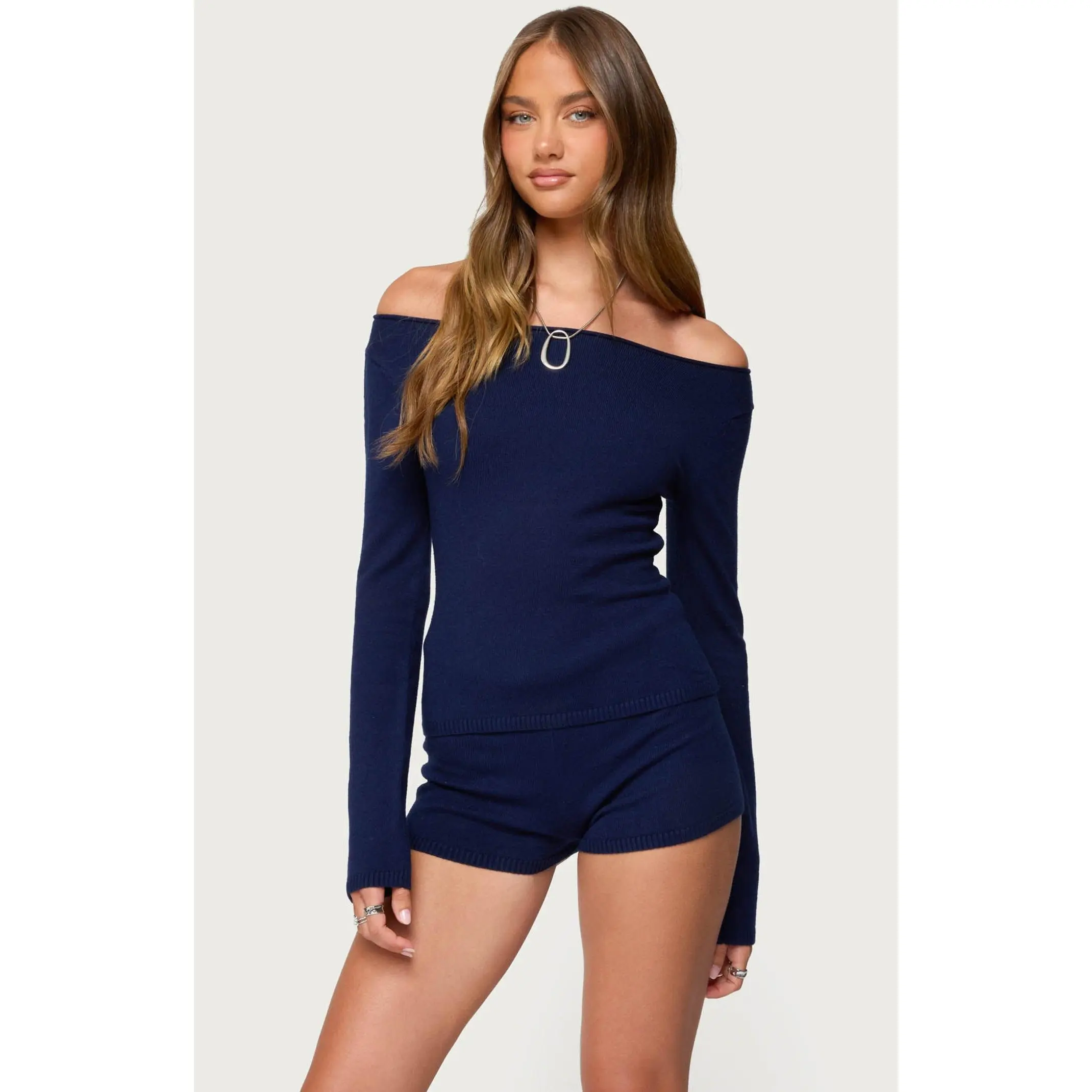 Edikted Women's Arianna Off Shoulder Knit Sweater