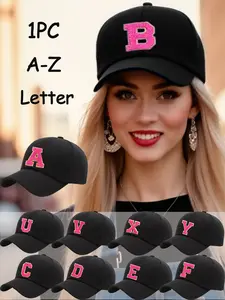 Unisex Embroidered Letter Baseball Cap, Adjustable Breathable Sun Protection Hat, Casual Fitted Outdoor Indoor Wear, Spring Summer, Adjustable Protective Cap, Casual Trendy Hat