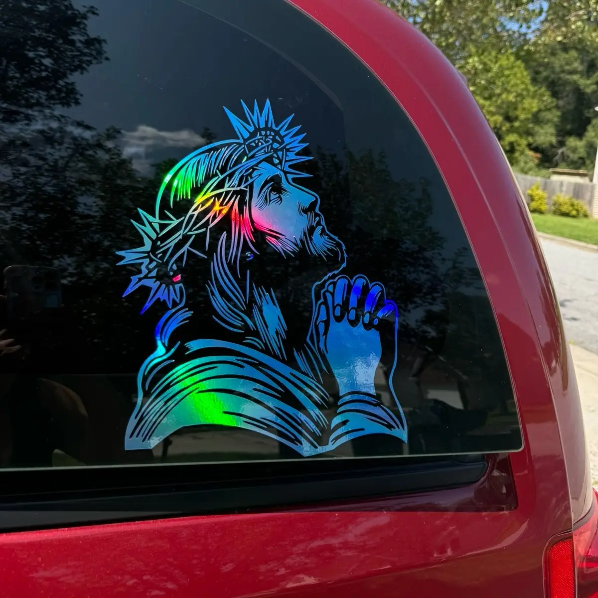 Jesus Christ Decal Sticker For Cars, Trucks, SUVs, Glass Doors, Windows, and Fridges - Available in Multiple Colors & Sizes