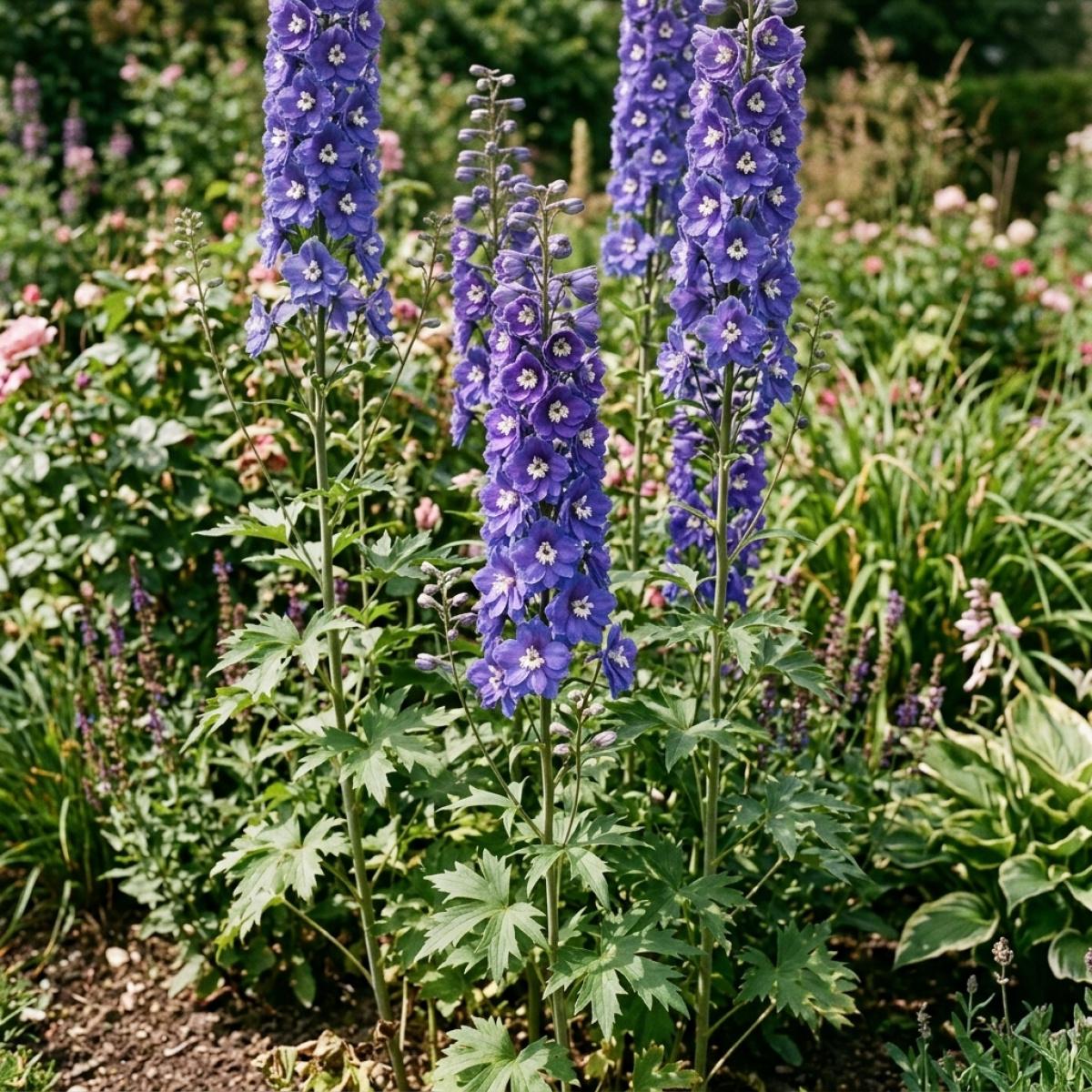 Fresh Delphinium Seeds for Garden Planting Non-GMO Perennial Flower Seeds Easy to Grow Beautiful Blooms for Home Garden Decoration