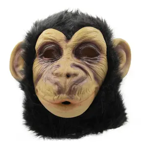 Latex Halloween Gorilla Monkey Mask, Lightweight Cosplay Funny Animal Costume Party Prop, Face Covering Accessory, Accessories