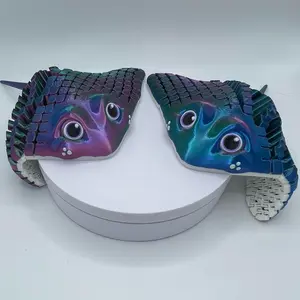 Flexi Stingray - 3D Printed Tri-Color  Stingray Flexi Fidget with Amazing Articulation