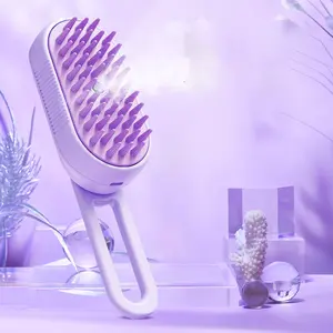 3 In 1 Electric Steam Cat Comb – Pet Grooming Tool For Cats And Dogs With Spray Function, Detangling Comb With Massage Round Tip Bristles – Easy To Clean, Hair Removal Feature, Pet Hair Remover Comb, Steaming Beauty