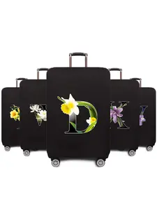Letter Pattern Luggage Cover, Travel Luggage Protective Cover, Elastic Luggage Cover for 18-28 Inch Suitcase