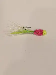 Strawberry starburst crappie jigs Strawberry starburst crappie jigs
