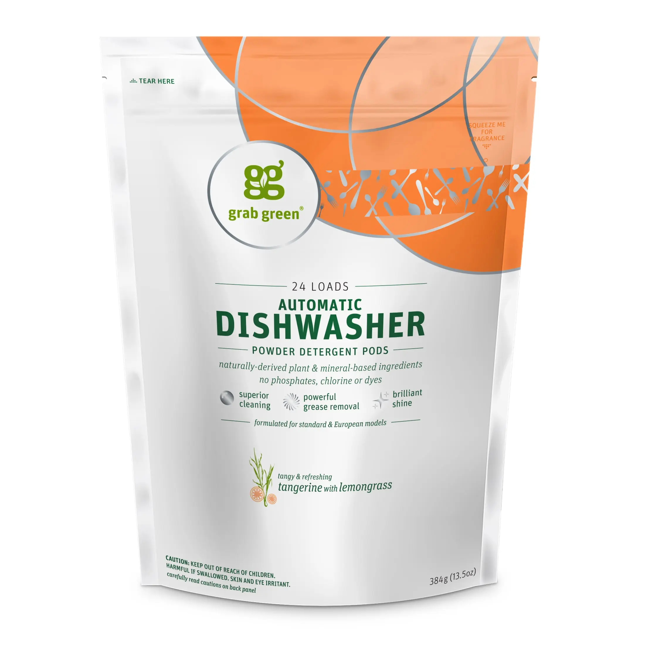 Automatic Dishwasher Detergent Pods - Tangerine with Lemongrass