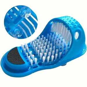 Lazy Foot Cleaning Brush No Plug Needed Shower Floor Use Blue Easy to Clean Essential for Busy Professionals Home Spa Supplies Bathroom Accessory Foot Scrubber Home Goods