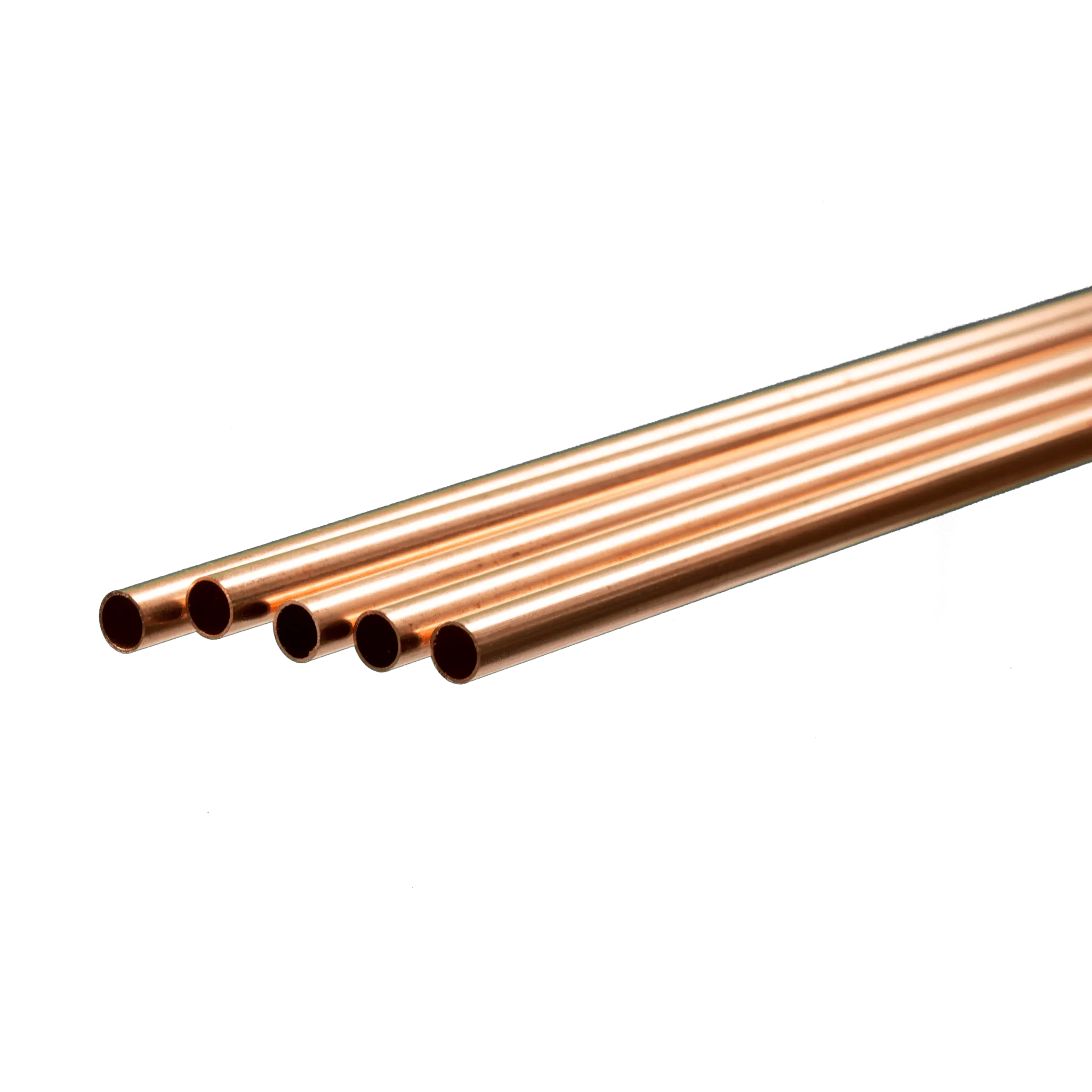 Round Copper Tube: 1/4" OD x 0.014" Wall x 36" Long (5 Pieces)