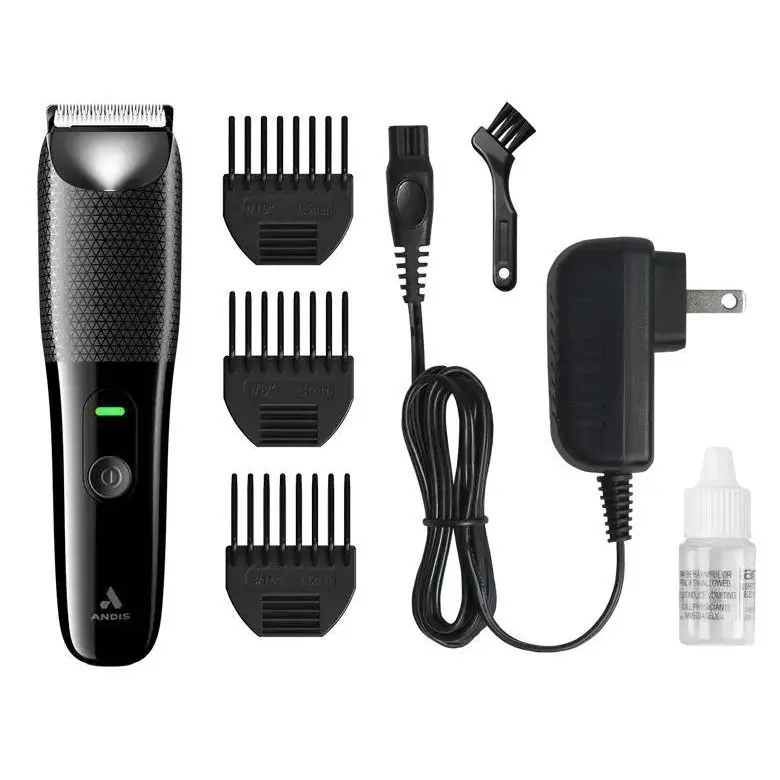 Andis EXPLORER Cordless Body & Groin Hair Trimmer for Hair Styling, Comfort Edge Stainless Steel-Ceramic Blades, 120-Min Runtime, 3 Attachment Combs, USB Charging Function