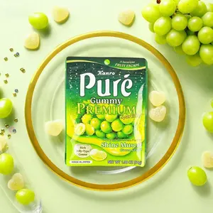 KANRO Pure Sunshine Rose Grape Soda Gummy Candy - Juicy Fruit Jelly with Sour Sand Coating, 54g - Japan's No.1 Best-Selling Gummy, Heart Shape, Refreshing & Chewy