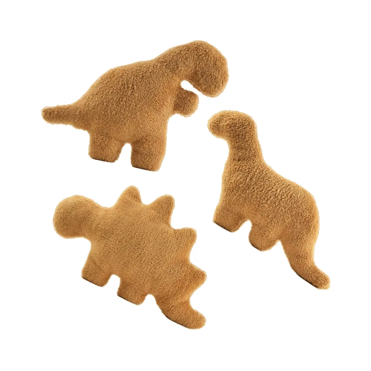 Snowolf Brown Dino Nugget Soft Plush Stuffed Animal Collectibles - 12in, 26in Huggable Plush Pillows with 3 Styles, Ideal Girls' Gift Birthday Toy